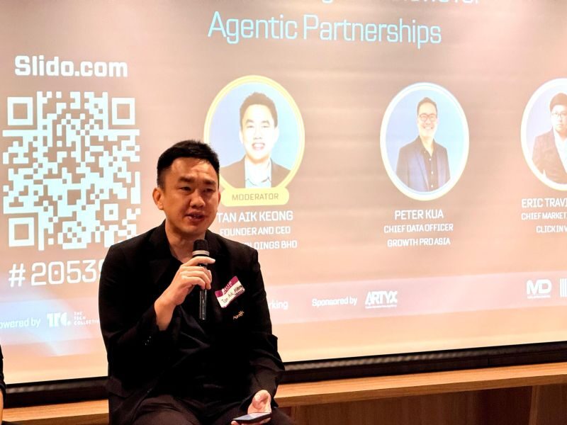 AK moderating the Tech Collective AI panel on Agentic Partnerships